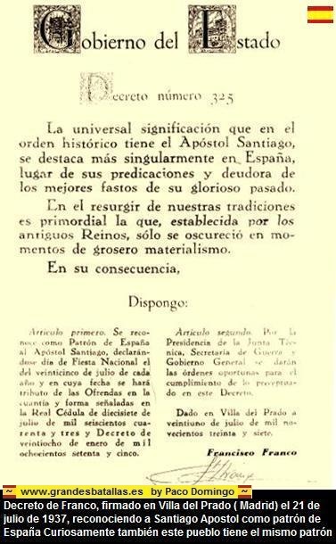 decreto santiago patron de españa